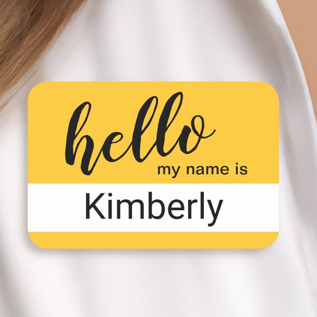 Hallo Mein Name ist - Moderne Kalligrafie nach Maß Namensschild (Von Creator hochgeladen)
