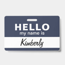 Hallo Mein Name ist - Name des benutzerdefinierten