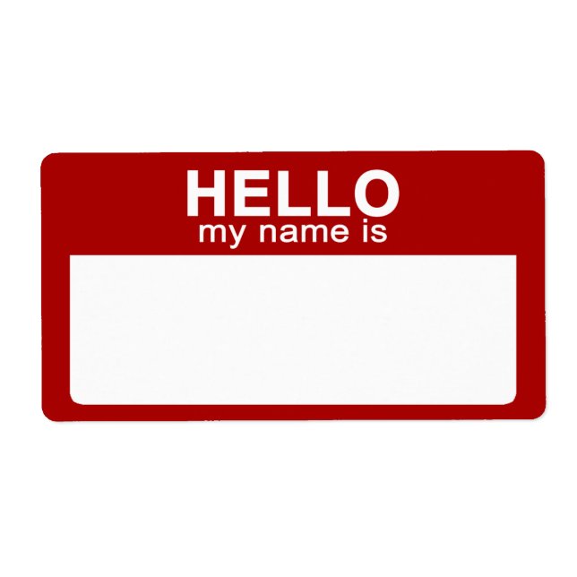 Hallo Mein Name ist, Name Markierungen (Vorne)