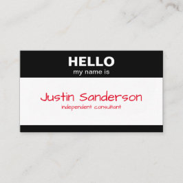 Hallo mein Name ist, Name Tag - Visitenkarte