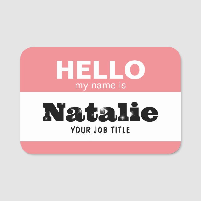 Hallo, mein Name ist NHS Practitioner Kinderzimmer Namensschild (Vorderseite)