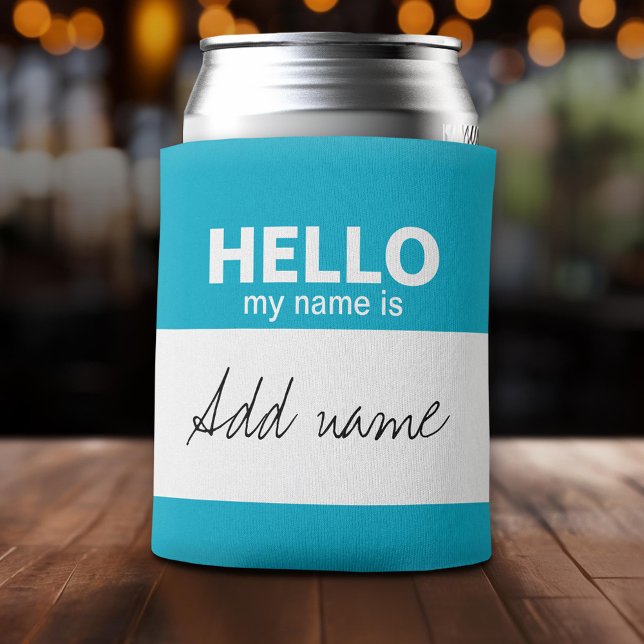 Hallo, mein Name ist - personalisiert Dosenkühler (Funny Can Cooler - Add Your name for a great handout or the next office party favor)