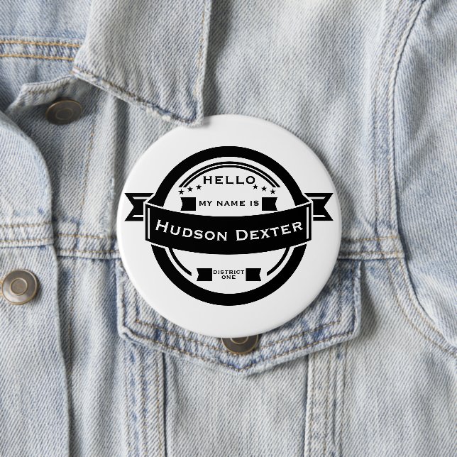 Hallo Mein Name ist Personalisiert Hallo Gaben Button (Beispiel)