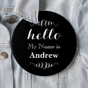 Hallo Mein Name ist Personalisiert Jede benutzerde Button