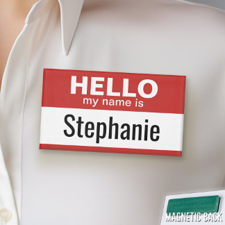 Hallo, mein Name ist - personalisiert Namenschild