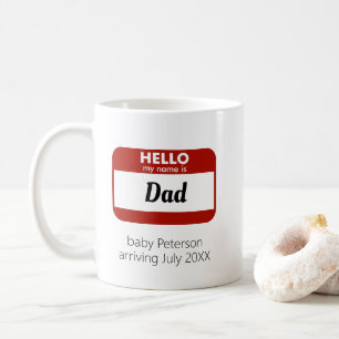 "Hallo, mein Name ist" Personalisierte Schwangersc Kaffeetasse