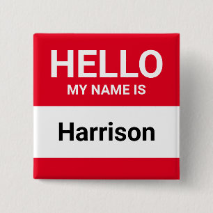 Hallo, mein Name ist personalisierter individuelle Button