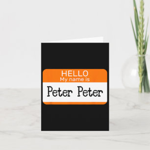 Hallo, mein Name ist Peter Aufkleber Namensschild Karte