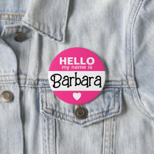 Hallo, mein Name ist - Pink - Custom Halloween Cos Button