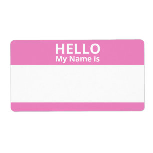 Hallo Mein Name ist Rosa und Weiß Name Markierunge