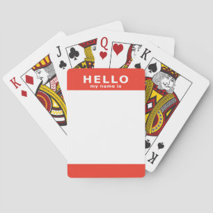 Hallo, mein Name ist rot Spielkarten
