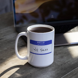 Hallo Mein Name ist Rude oder Funny Blue Customiza Kaffeetasse