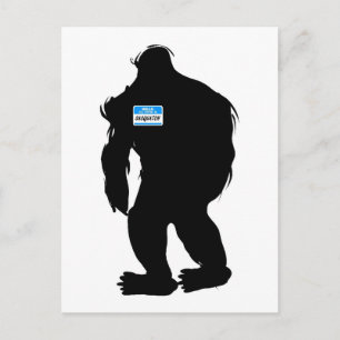 Hallo, mein Name ist Sasquatch Postkarte