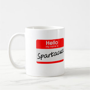 Hallo Mein Name Ist Spartacus Namensschild Lustige Kaffeetasse