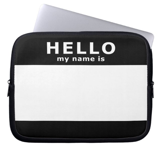 Hallo, mein Name Laptopschutzhülle (Vorderseite)