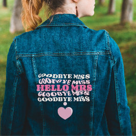 Hallo, meine Herren auf Wiedersehen verpassen Frau Jeansjacke