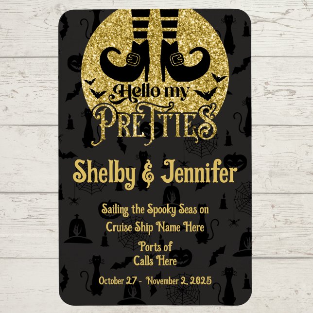 Hallo, meine Pretties Halloween Cruise Door Magnet (Fun Halloween Cruise Door Marker Magnet)