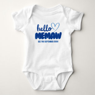 Hallo Memaw Baby Enthüllungsankündigung Strampler