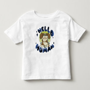 Hallo Mensch Heilende Yoga Hund Kleinkind T-shirt