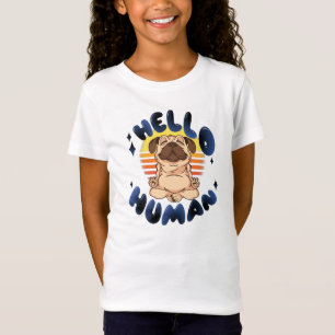 Hallo Mensch Heilende Yoga Hund T-Shirt
