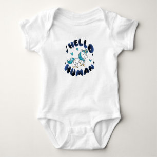 Hallo Mensch Liebes Einhorn Baby Strampler