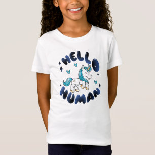 Hallo Mensch Liebes Einhorn T-Shirt