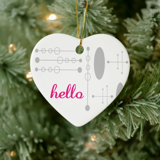 Hallo Mitte des Jahrhunderts Moderner MCM Neue Zuh Keramikornament (Baum)