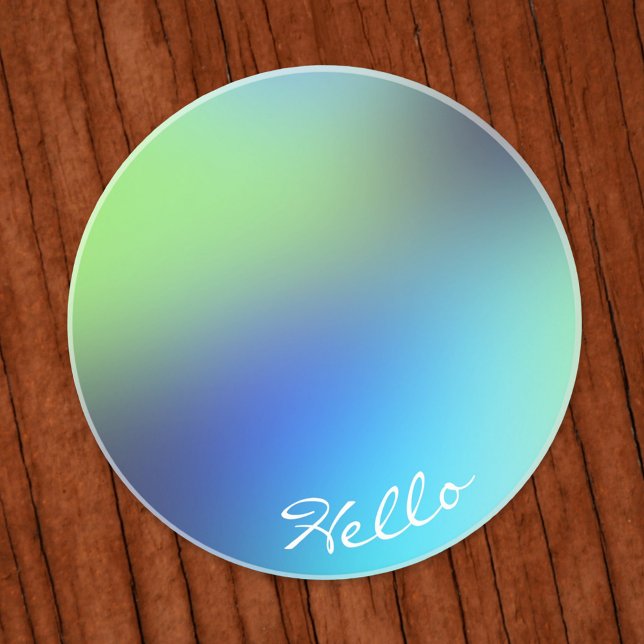 Hallo moderne holografisch blaugrün türkis getränkeuntersetzer (Hologram gradient design )