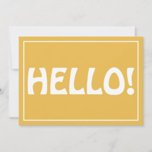 Hallo modernes individuelles Monogramm Text trendy Dankeskarte