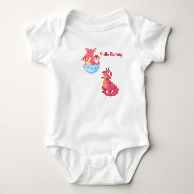 Hallo Mommy Bodysuit für Babys Baby Strampler (Vorderseite)