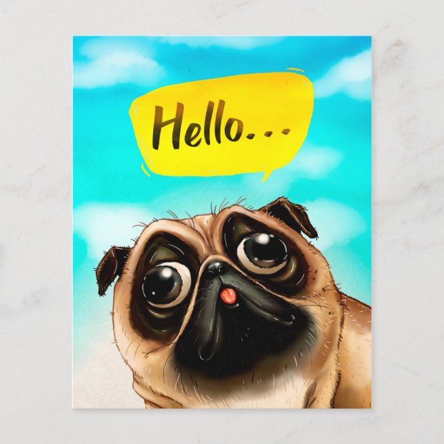 Hallo Mops Geschenkidee, Mops Besitzer, Dog Lover  Flyer (Vorne)