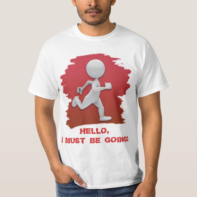 HALLO, MUSS ICH GEHEN: ZAHL 3D T-Shirt (Vorderseite)