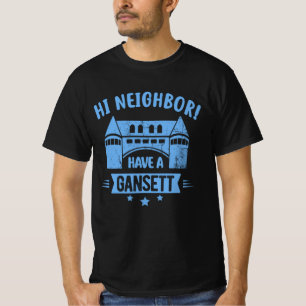 Hallo Nachbar, ein Gansett Retro Style Geschenk  T-Shirt