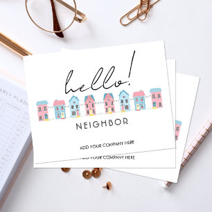 Hallo Nachbar Visitenkarte   Personalisiert Neu Ne Postkarte