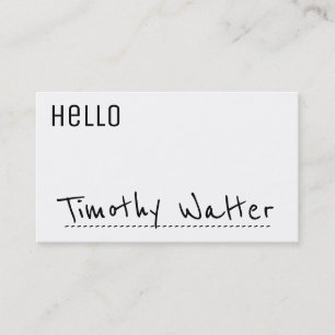 Hallo Name Card Visitenkarte