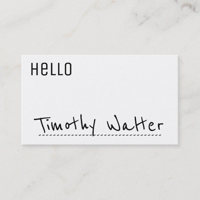 Hallo  | Name Card Visitenkarte (Vorderseite)