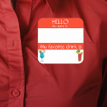 Hallo Name Tag Sticker Abzeichen Funny Drink Cockt<br><div class="desc">*** Kaufen Sie das Matte Finish, wenn Sie diesen Aufkleber als Namensschild verwenden*** Dieses Design kann in dem Bereich personalisiert sein, der durch das Ändern des Fotos und/oder Textes bereitgestellt wird. Sie können auch angepasst werden, indem Sie auf Vorlage personalisieren klicken und dann auf die Schaltfläche klicken, um weitere Optionen...</div>