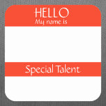 Hallo Name Tag Sticker Abzeichen Funny Party<br><div class="desc">*** Kaufen Sie das Matte Finish, wenn Sie diesen Aufkleber als Namensschild verwenden*** Dieses Design kann in dem Bereich personalisiert sein, der durch das Ändern des Fotos und/oder Textes bereitgestellt wird. Sie können auch angepasst werden, indem Sie auf Vorlage personalisieren klicken und dann auf die Schaltfläche klicken, um weitere Optionen...</div>