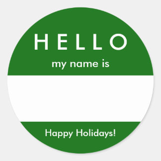 Hallo Name Tag Sticker Farbe und Nachricht anpasse