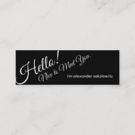 Hallo! Nett, Sie zu treffen! Profil-Visitenkarte Mini Visitenkarte