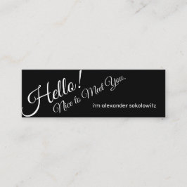 Hallo! Nett, Sie zu treffen! Profil-Visitenkarte Mini Visitenkarte