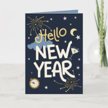 Hallo Neues Jahr - Mitternachts Festliches Neujahr