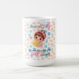 Hallo neuester Familienmitglied Muster Katze indiv Kaffeetasse
