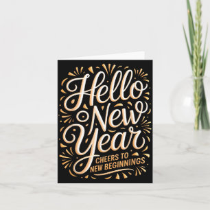 Hallo Neujahr Prost Auf Neue Anfänge Feier Karte