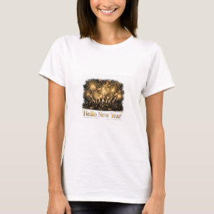 Hallo Neujahrs-T-Shirt für Damen T-Shirt