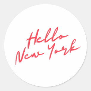 Hallo New York Runder Aufkleber