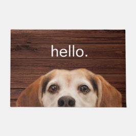 Hallo Niedlich Funny Beagle Hund Gesicht Dunkles H Fußmatte