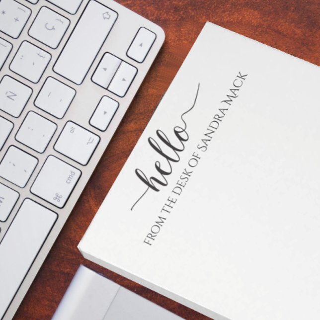 Hallo Niedlich Retro Typografie Notizblock (Von Creator hochgeladen)