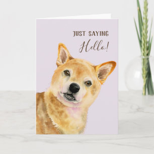 Hallo Niedlich Shiba Inu Dog Karte