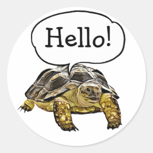 Hallo Niedlich Turtle Stickers